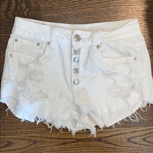 White American Eagle Hi Rise Festival Jean Shorts